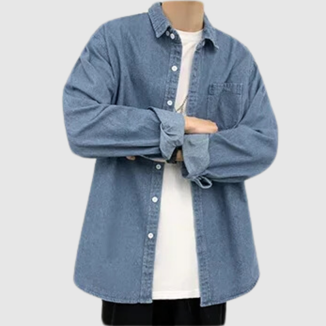 Denim Jacket with Button Front
