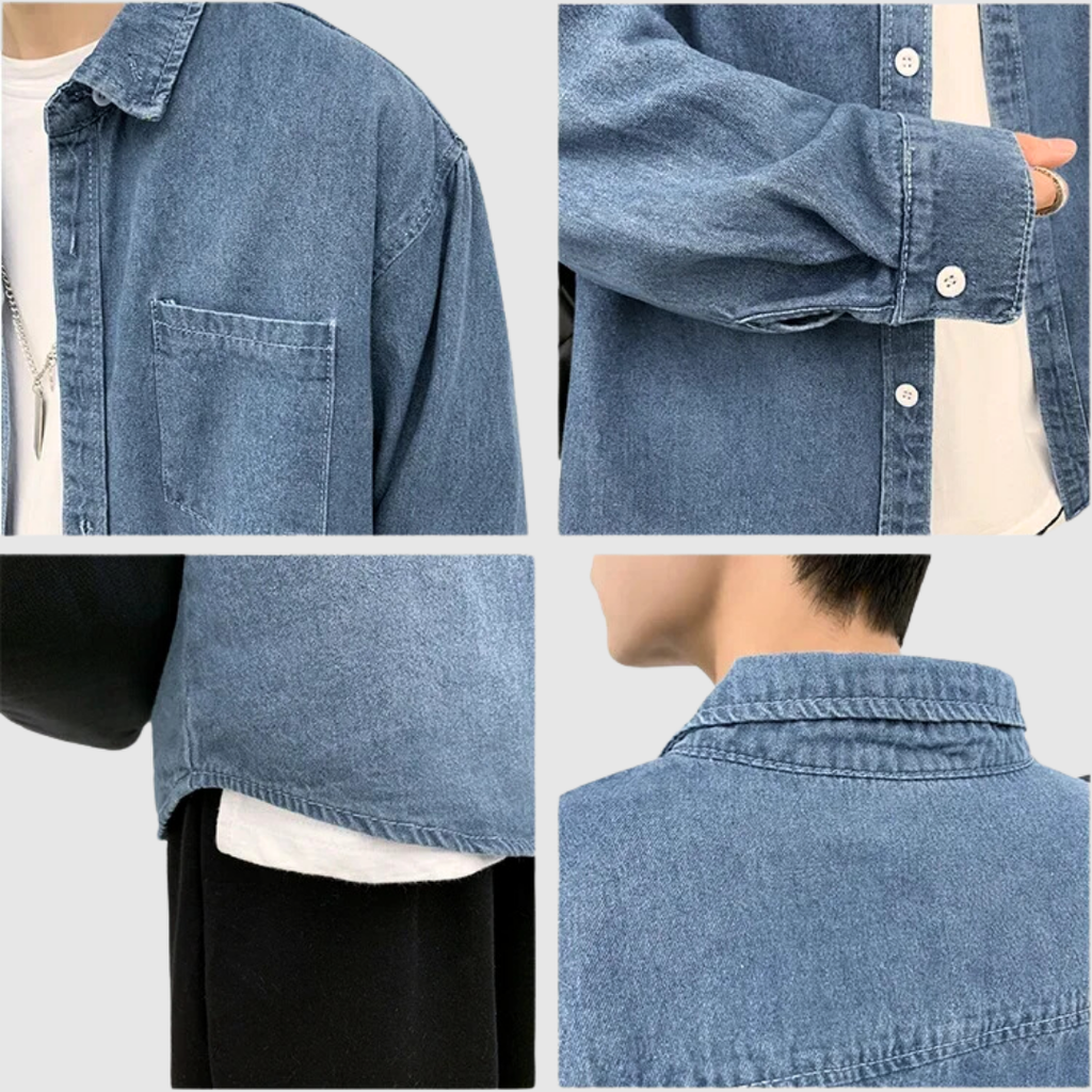 Denim Jacket with Button Front