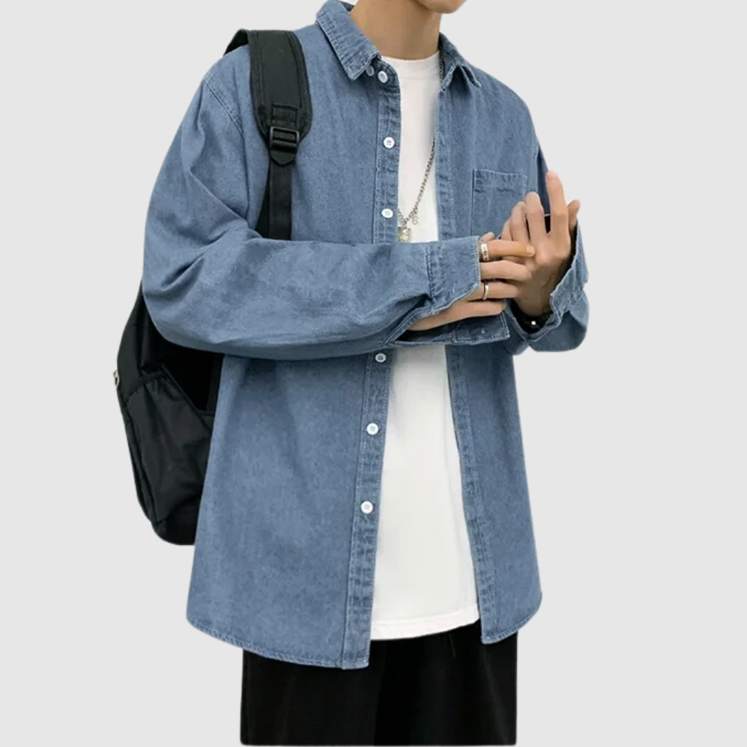 Denim Jacket with Button Front
