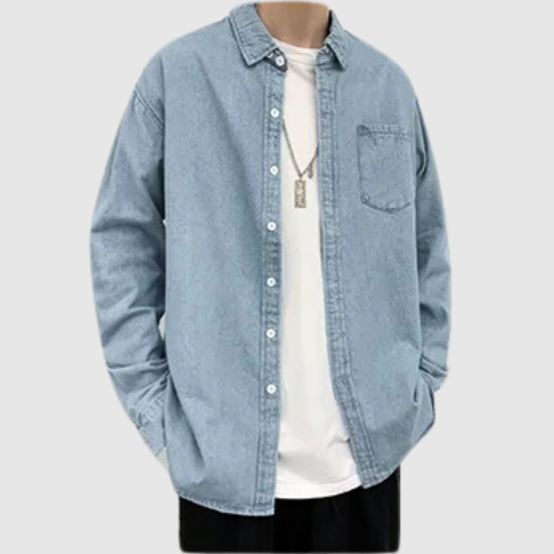 Denim Jacket with Button Front