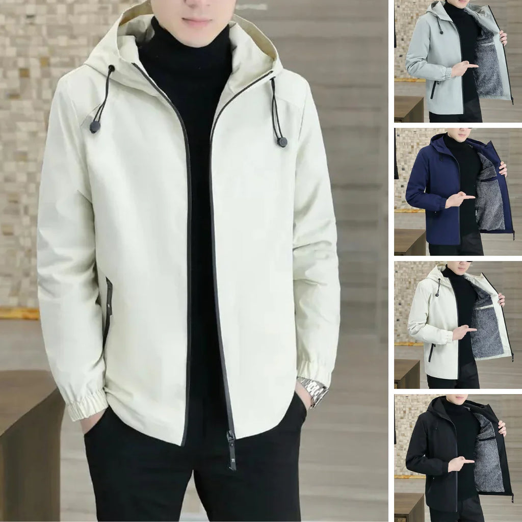 Lightweight Windbreaker with Warm Lining