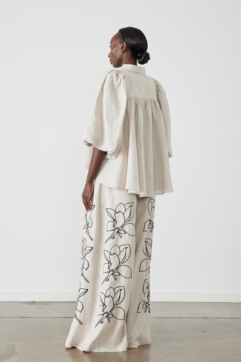 Coordinated Jasmin Ballonmouw Bloemen Broek Set