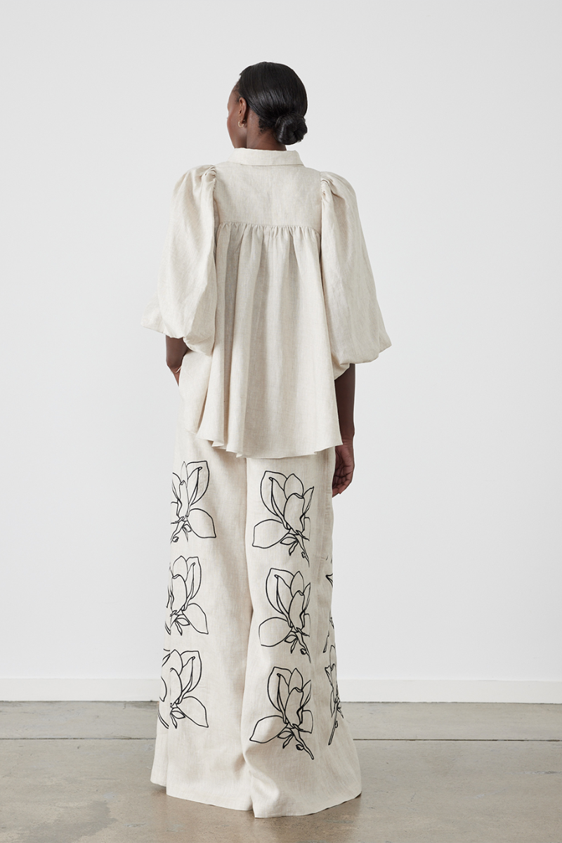 Coordinated Jasmin Ballonmouw Bloemen Broek Set