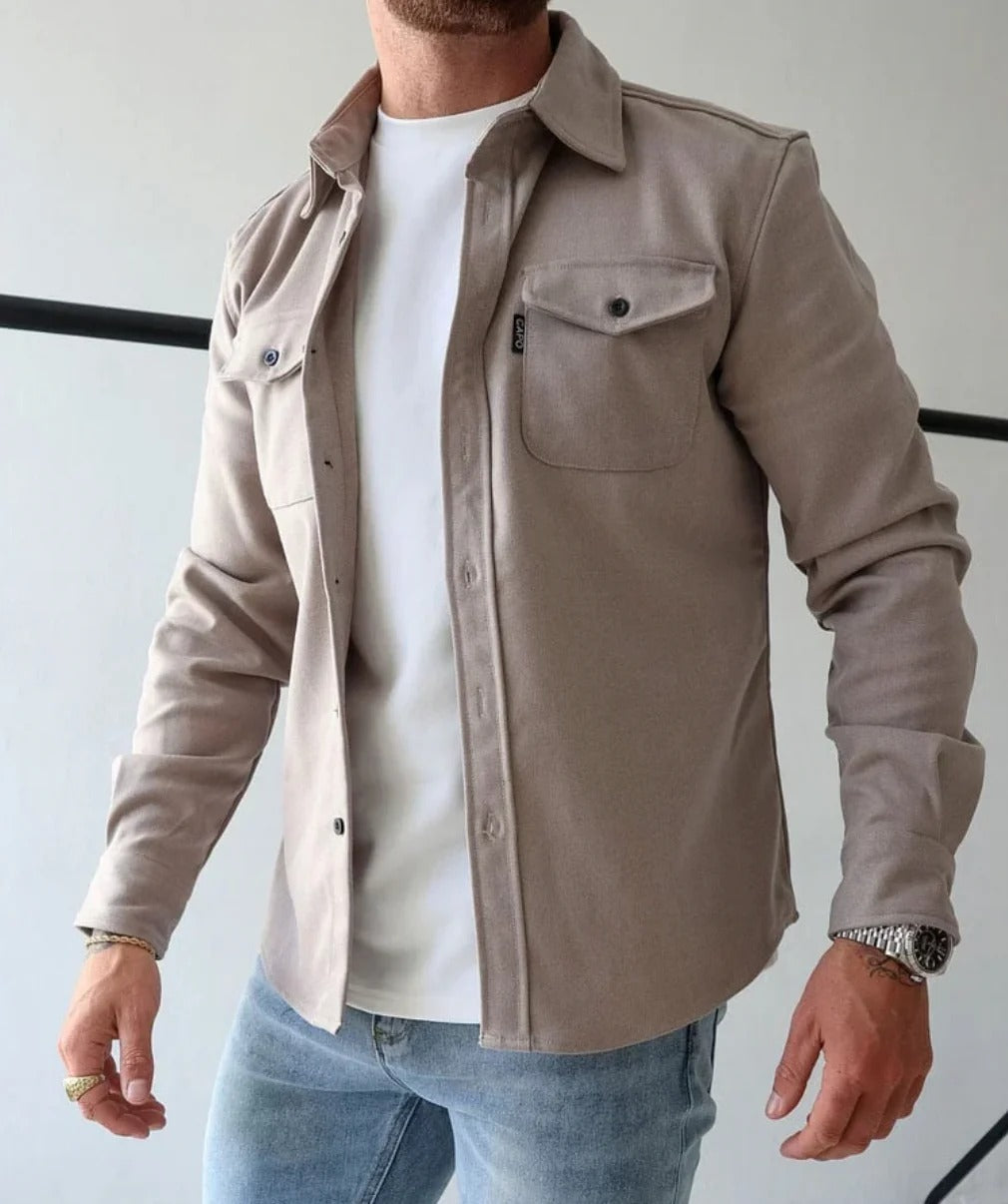 Warm Wool Blend Shirt Jacket