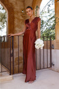 Selma Maxi-Length Dress - Rust