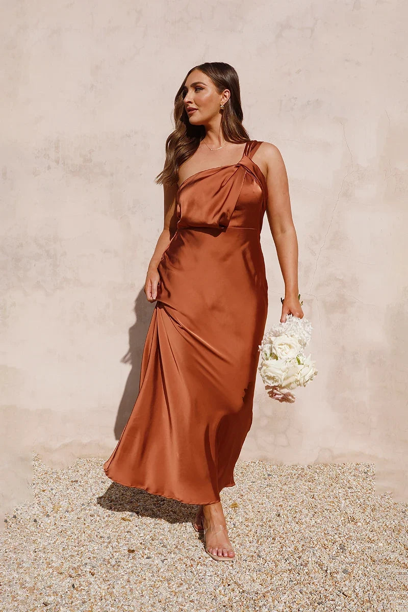 Greta Maxi-Length Dress - Copper