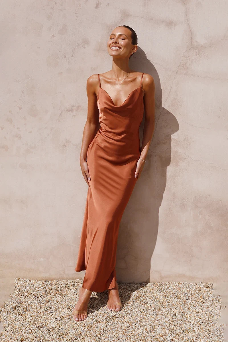 Willow Maxi-Length Dress - Copper