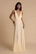 Lavinia Plunging V Maxi-Length Dress
