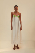 Laura Spaghetti Coconut Tree Maxi-Length Dress