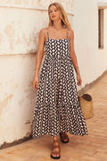 Ric Rac Square Neck Maxi-Length Dress