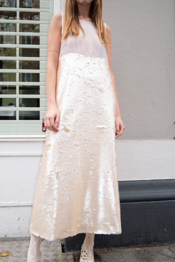Lilah Sequined Midi-Length Dress