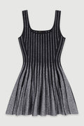 Lattice Knit Mini-Length Dress