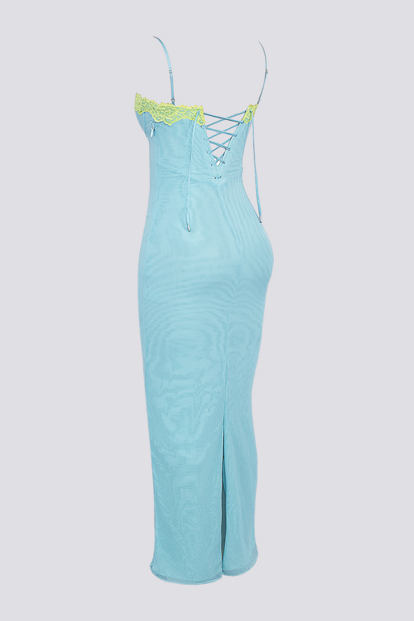 Margaux Spaghetti Slit Maxi-Length Dress