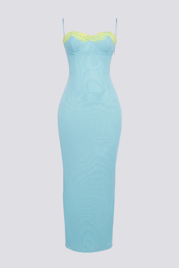 Margaux Spaghetti Slit Maxi-Length Dress