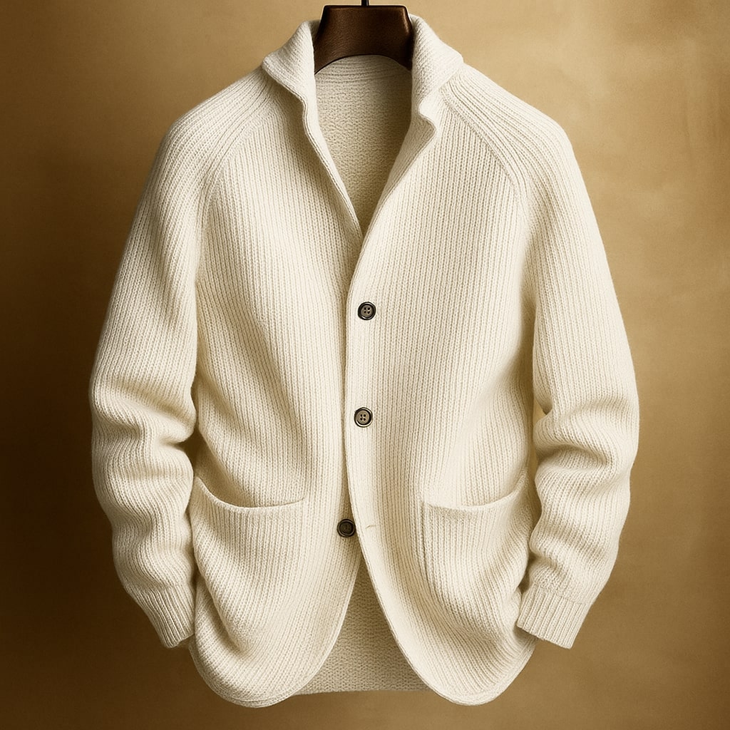 Wool Blend Sweater with Multiple Pockets