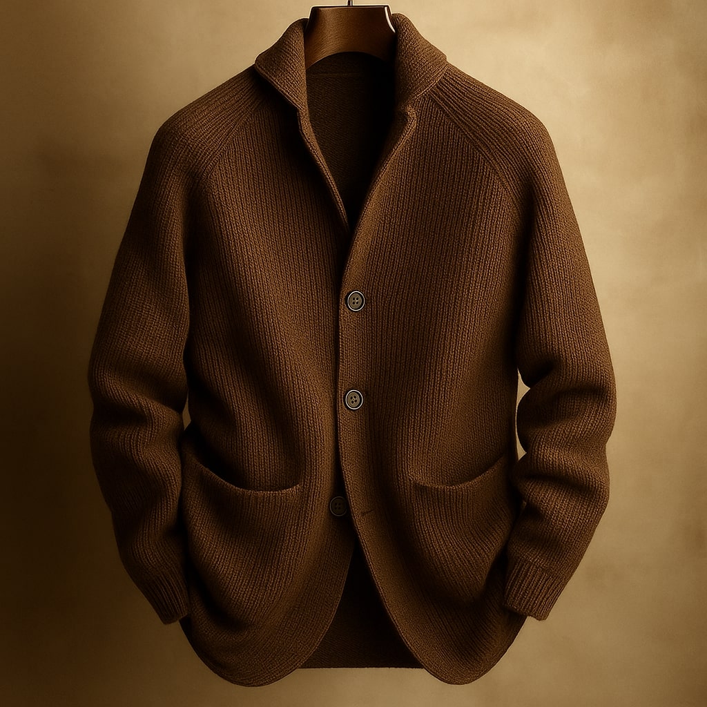 Wool Blend Sweater with Multiple Pockets