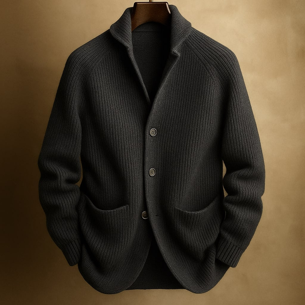 Wool Blend Sweater with Multiple Pockets