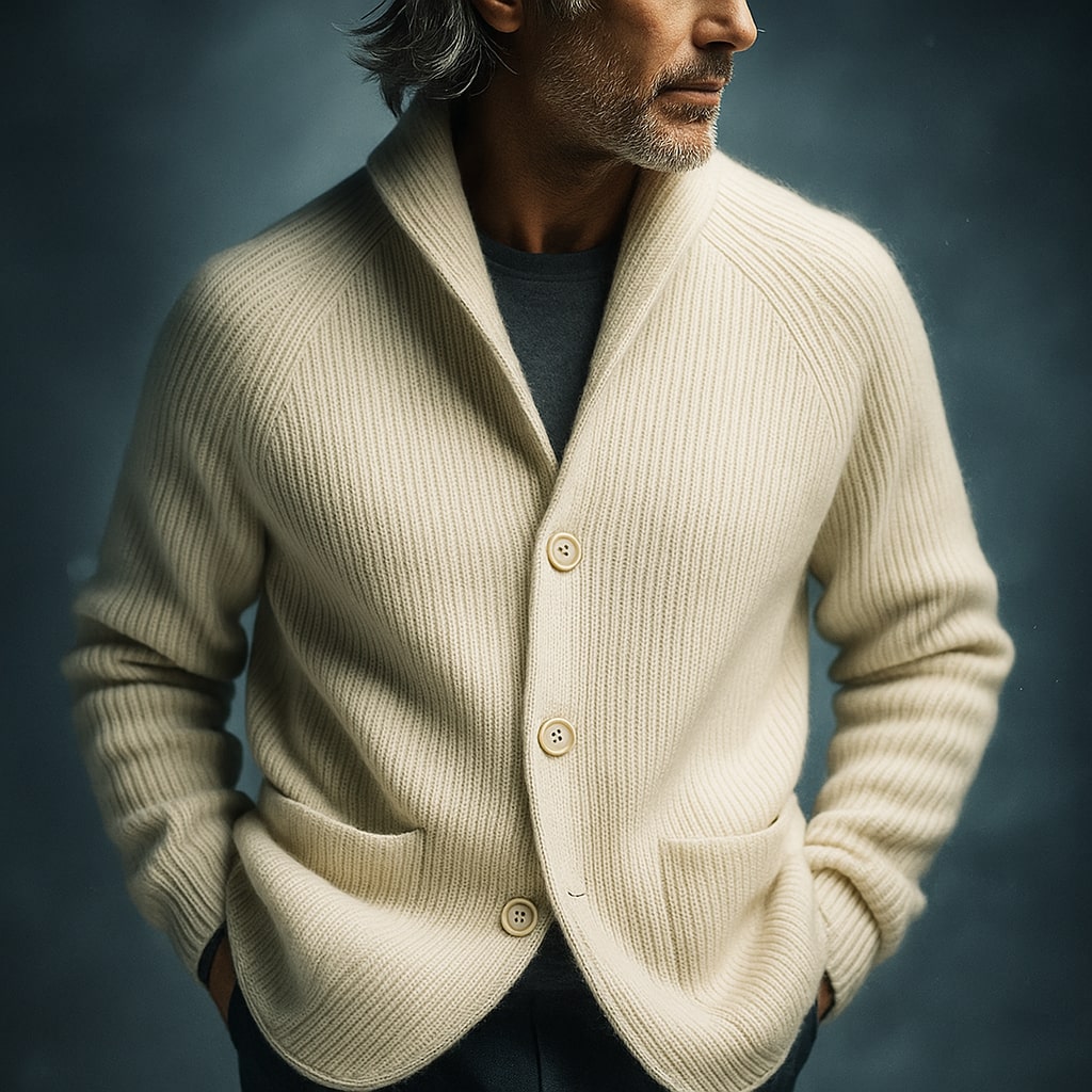Wool Blend Sweater with Multiple Pockets