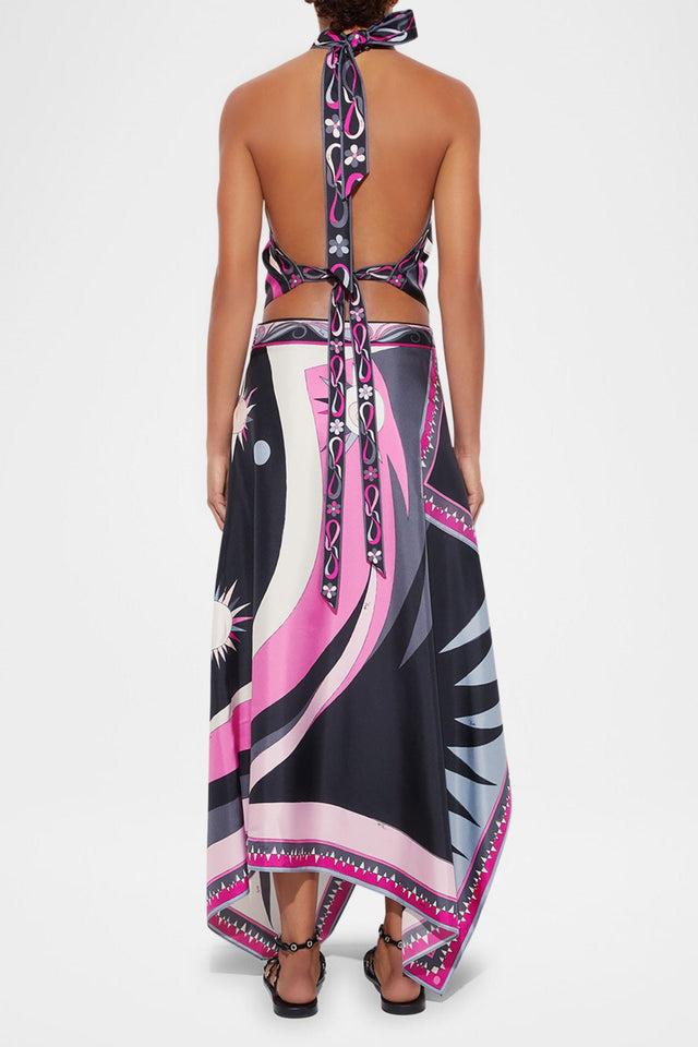 Coordinated Mengqi Abstract Skirt Set