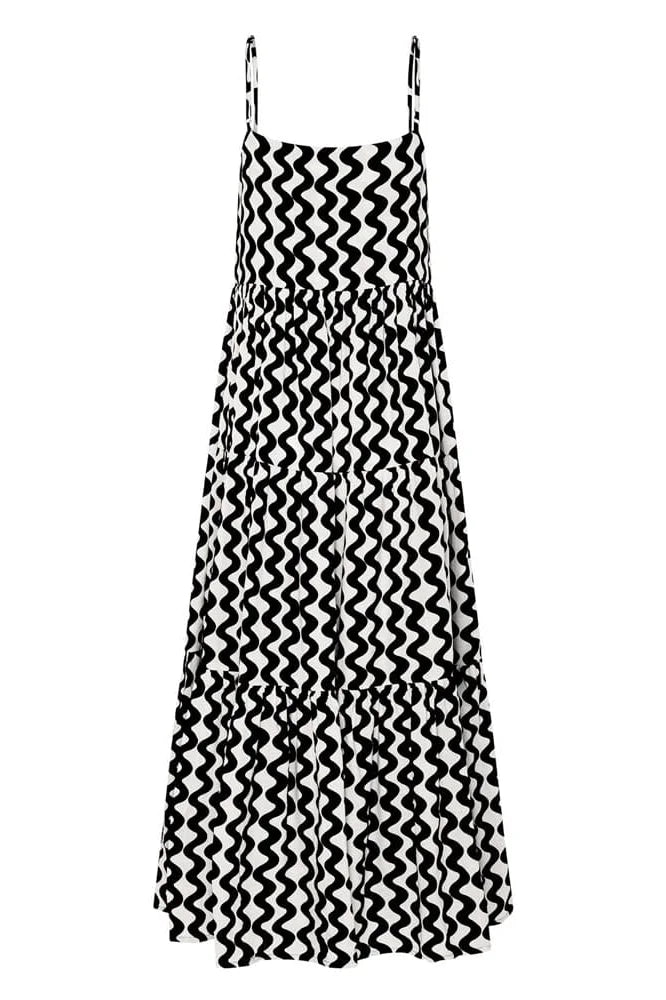 Ric Rac Square Neck Maxi-Length Dress