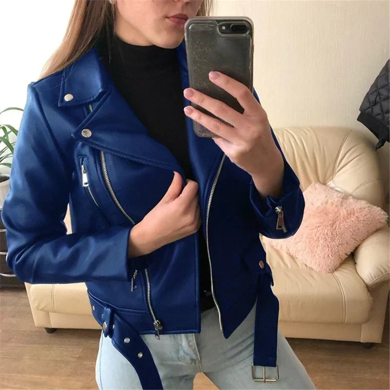 Warm Leather Jacket for Fall and Winter