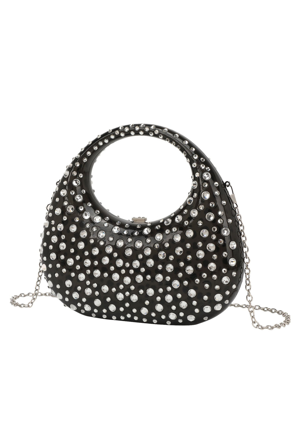 Modern Diamante Embellished Acrylic Clutch Bag