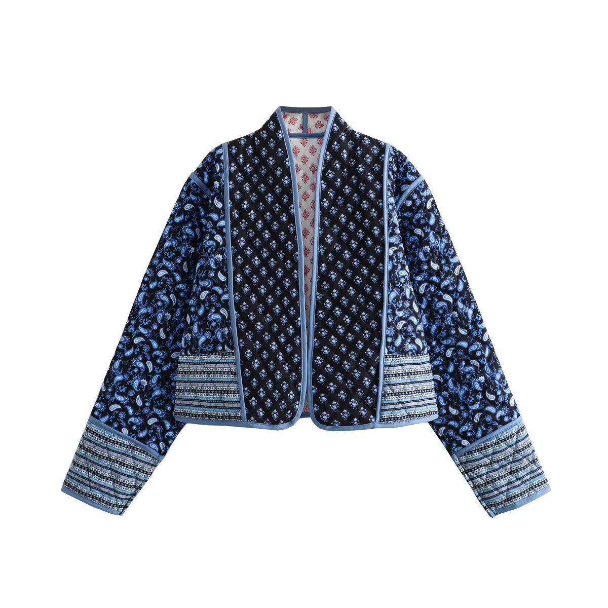 Reversible Jacket with Fitted Cut and Lapel Collar
