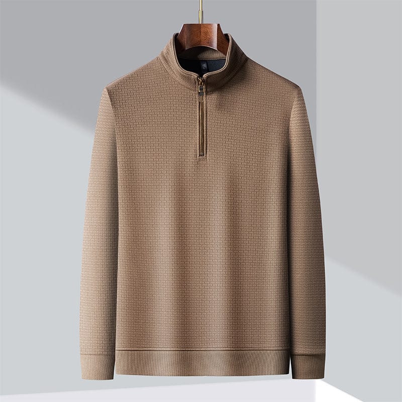 Polyester Sweater with Zip Front