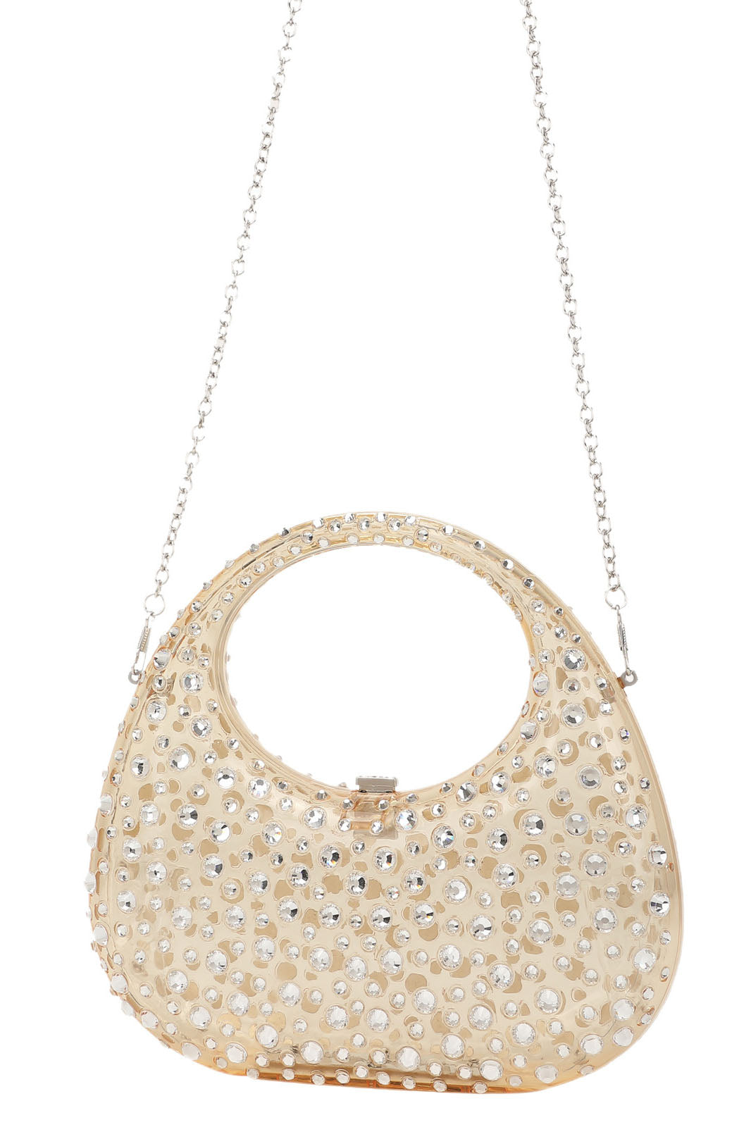 Modern Diamante Embellished Acrylic Clutch Bag