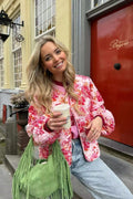 Maeve Flower Jacquard Micro Jacket