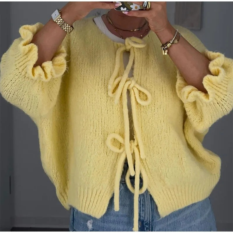 Bow Tie Knit Cardigan