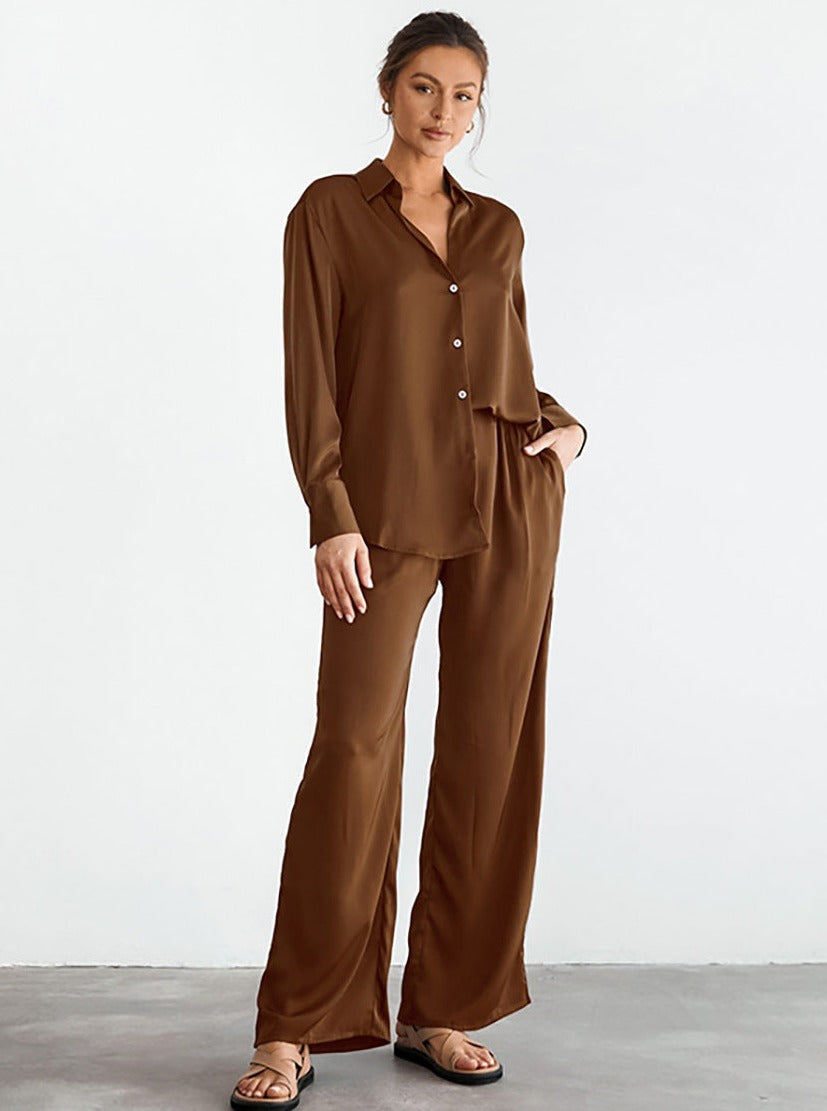 Zoe - Comfortable Two-Piece Set with Long Sleeves and Simple Pants