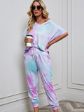 Samantha - Shirt and Pants Set Tie-Dye Blue and Purple
