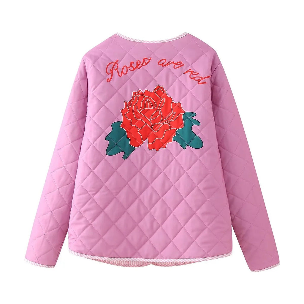 Lightweight Denim Jacket with Bow Details and Crew Neck