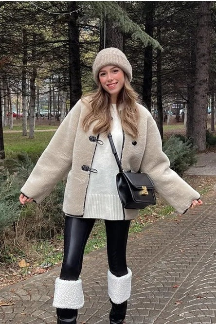 Modern Lambskin Loose Jacket