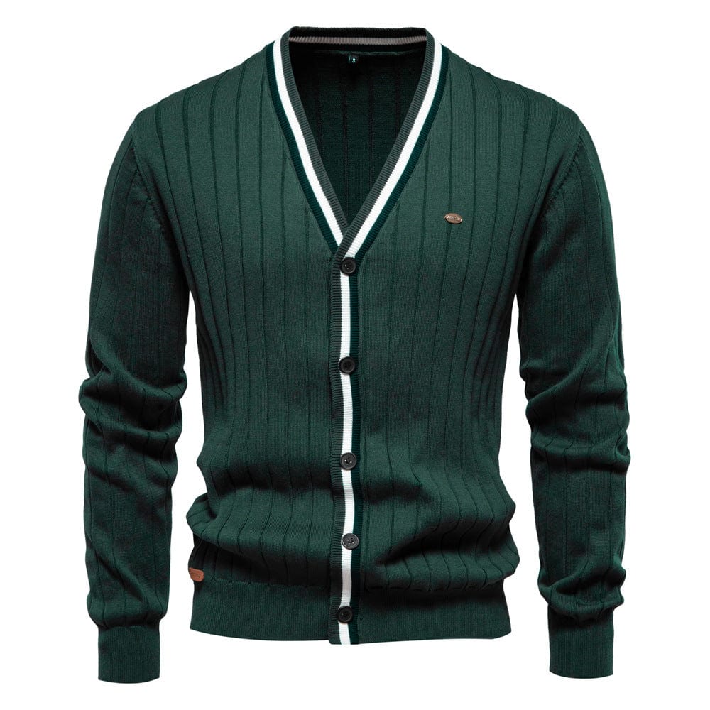 Wool Blend Cardigan with Longline Cut