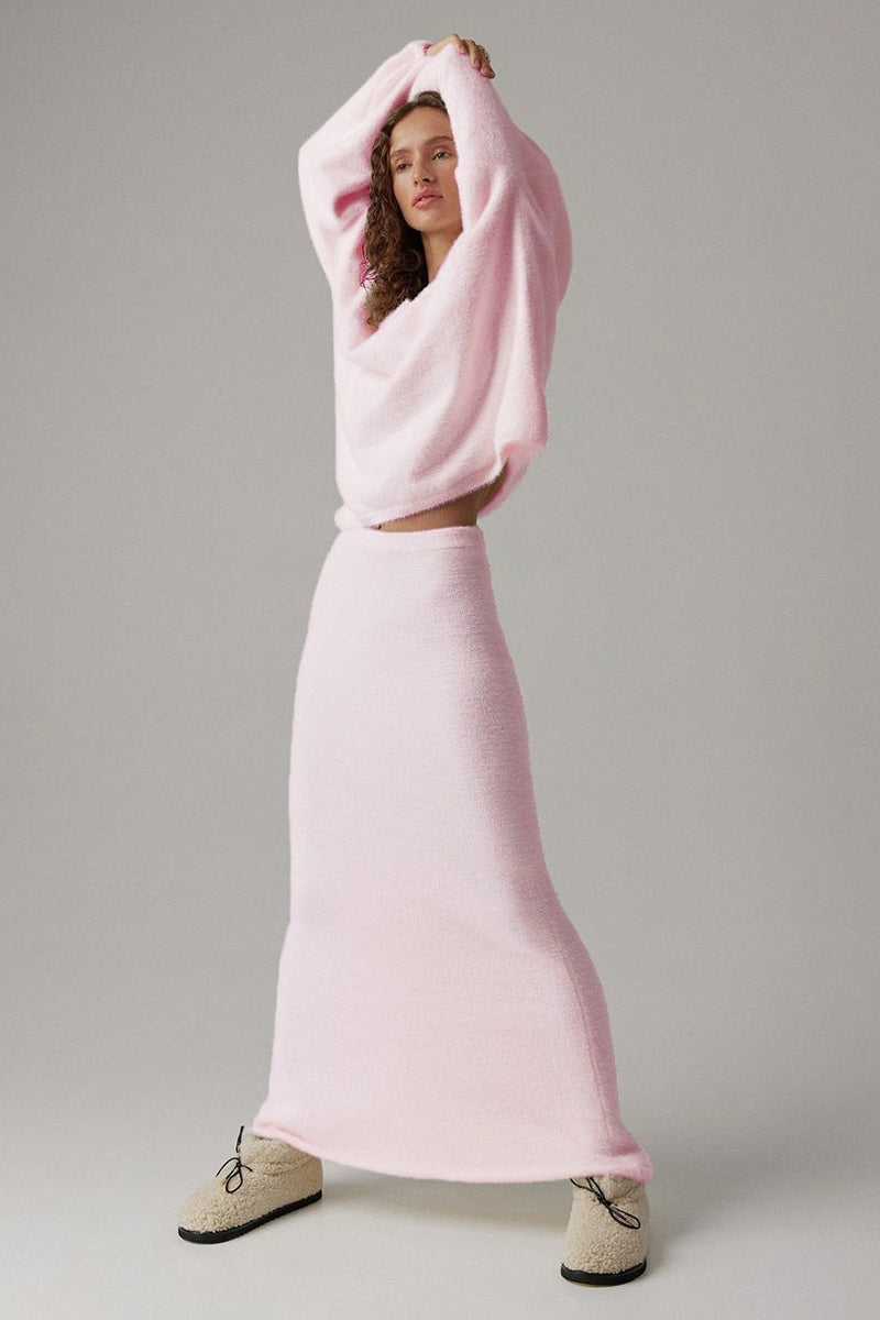 Coordinated Barbara V-Neck Long Sleeves Knit Set