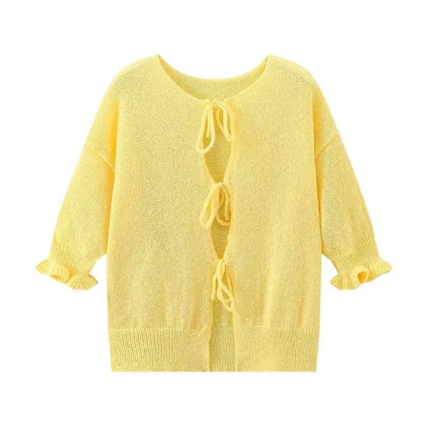 Bow Tie Knit Cardigan