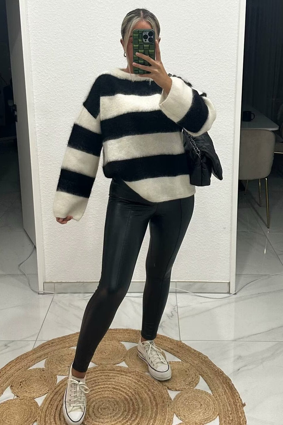 Knitted Crew Neck Relaxed Knit Sweater