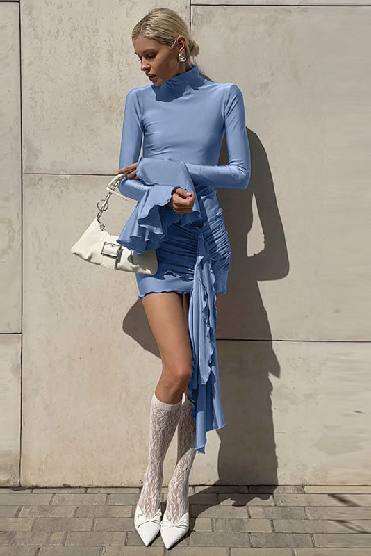 Clean-Lined Charm Solid Slim Dress