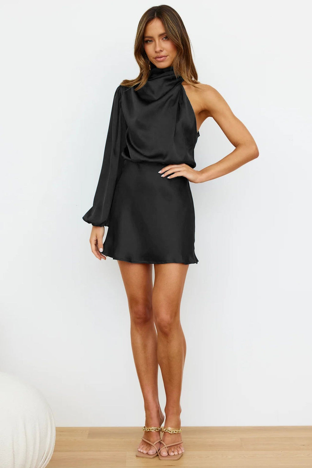 Lissy Mini-Length Dress - Black