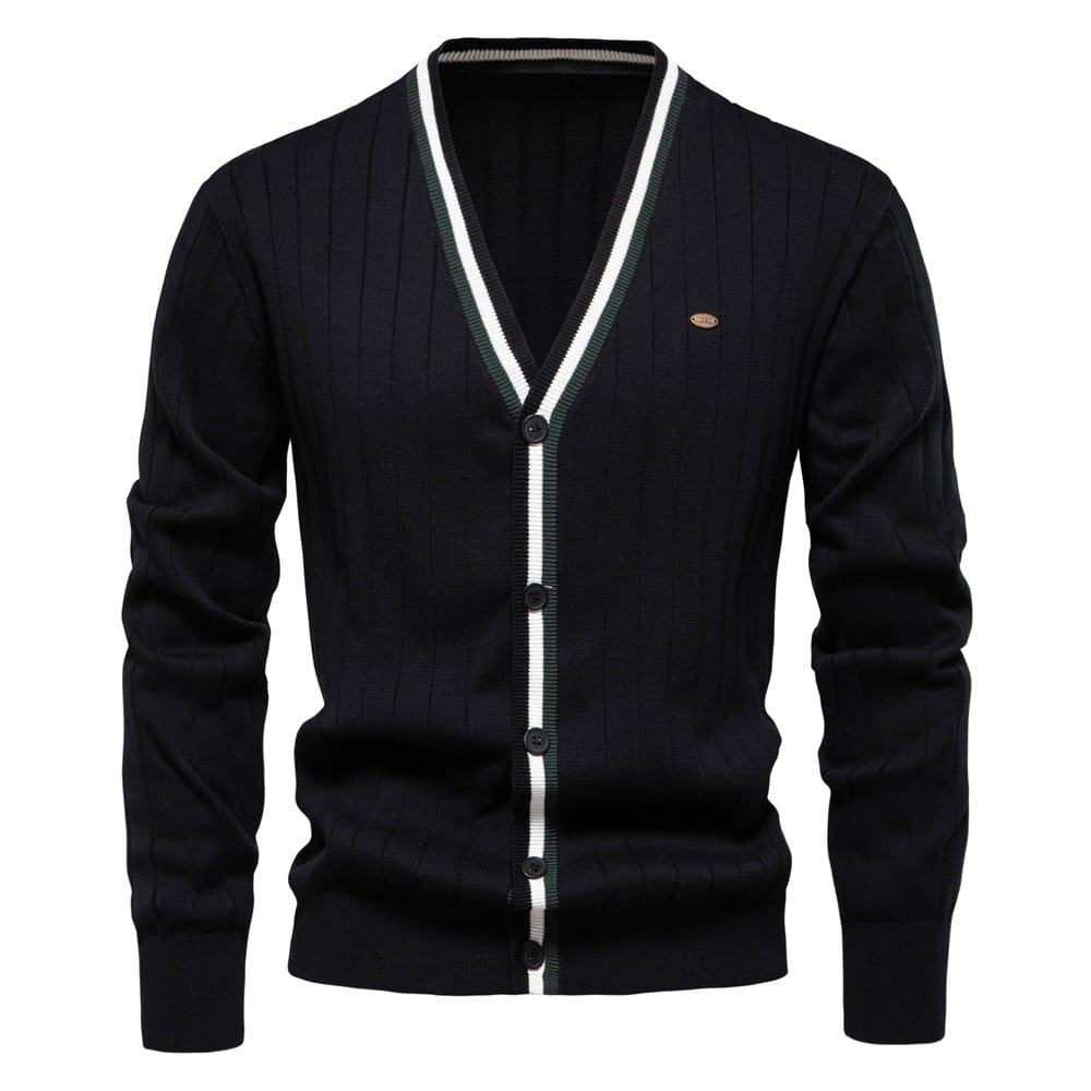Wool Blend Cardigan with Longline Cut