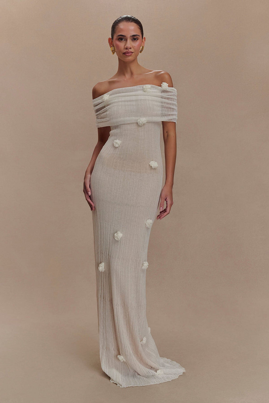 Orchid Knit Maxi-Length Dress