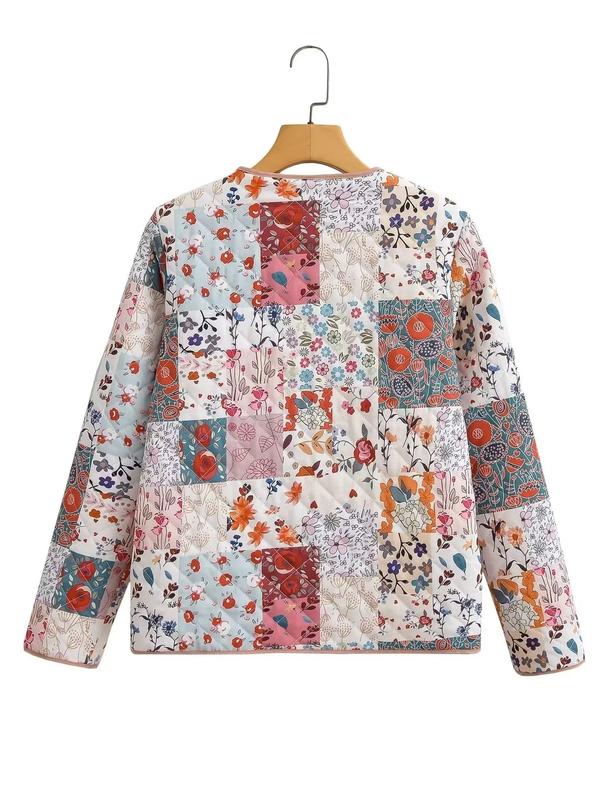 Denim Jacket with Patchwork, Relaxed Fit and Print