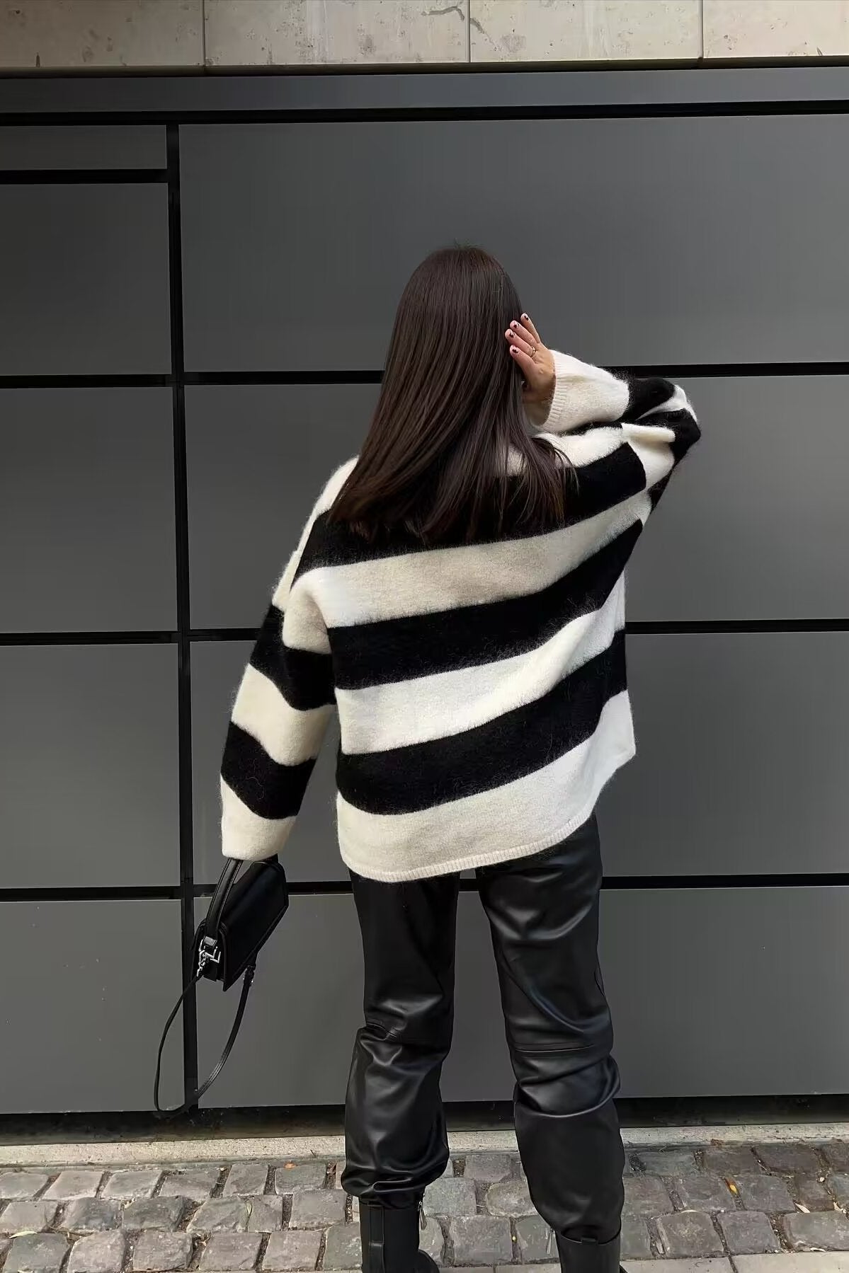 Knitted Crew Neck Relaxed Knit Sweater