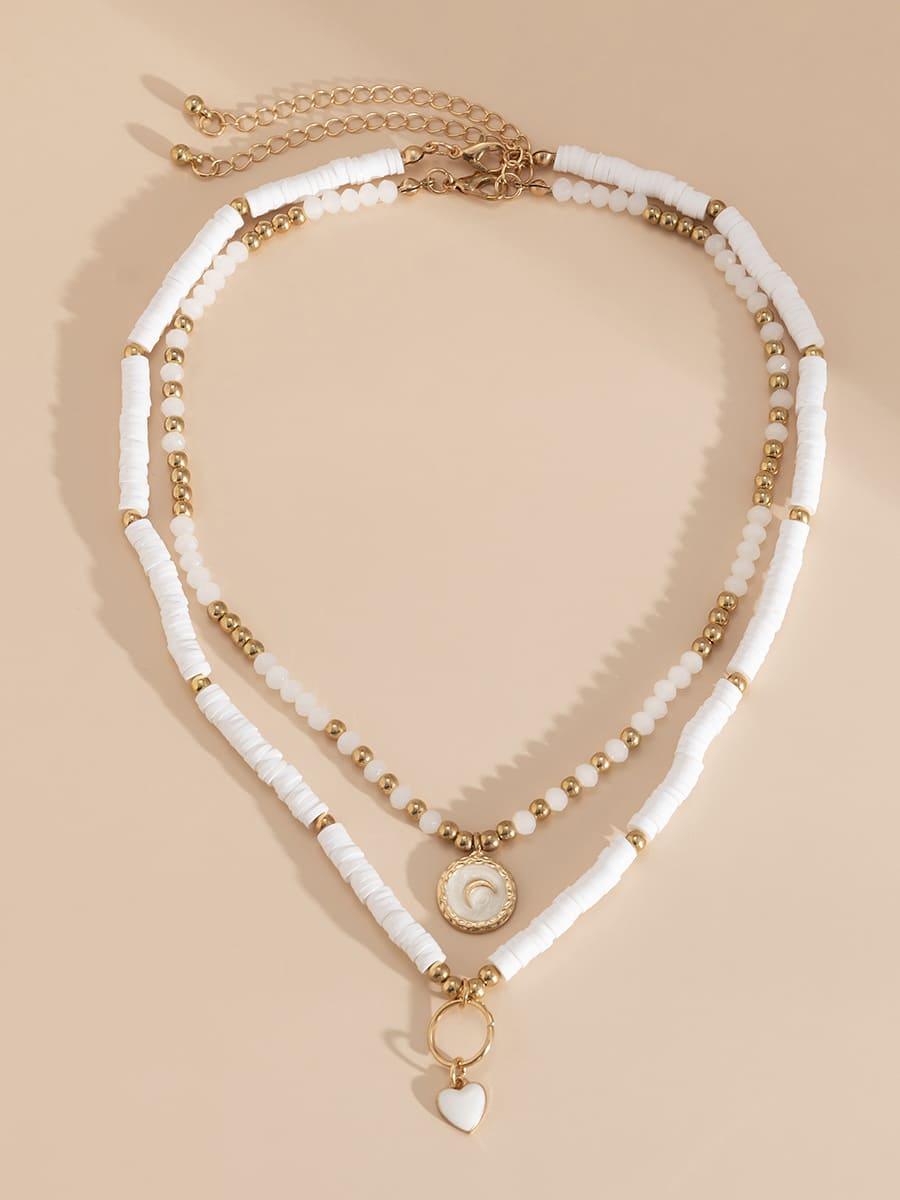 Statement Boho Heart Crystal Necklace