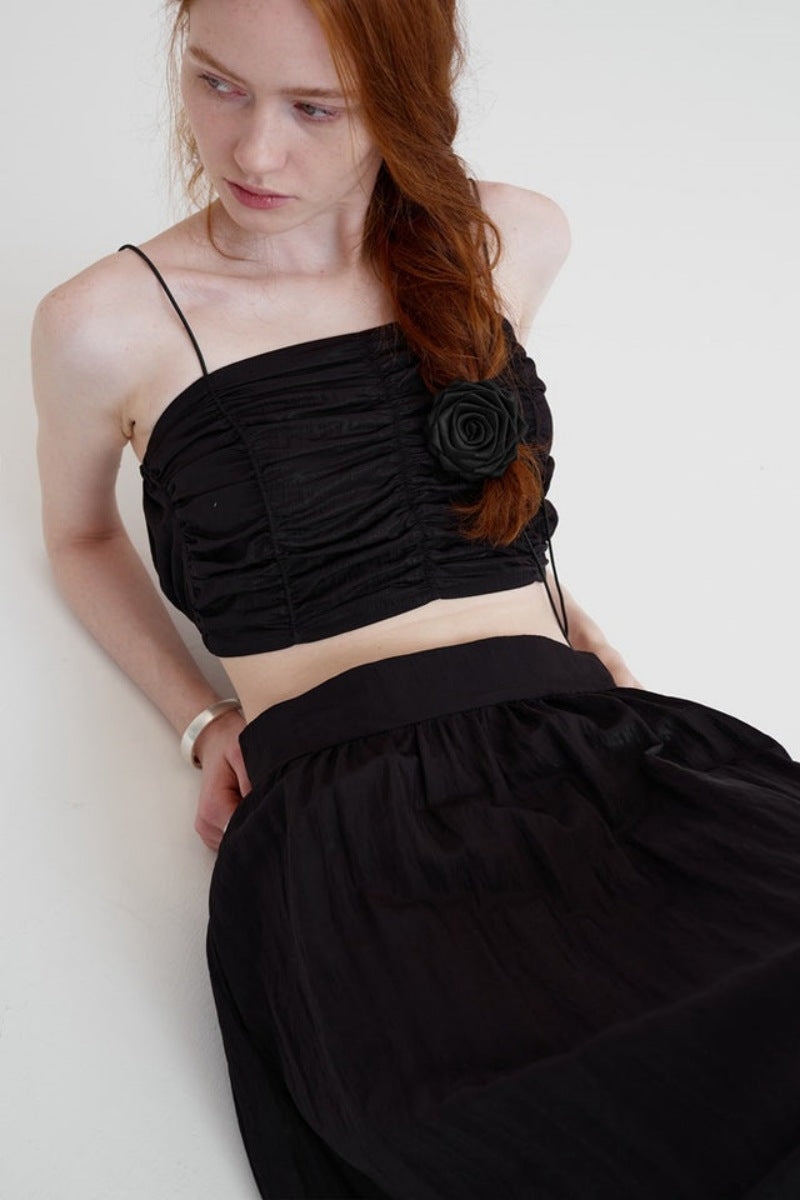 Modern Pleats Sleeveless Bandeau Top