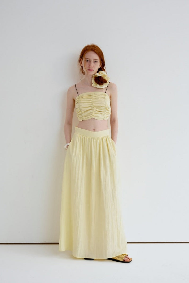 Modern Pleats Sleeveless Bandeau Top