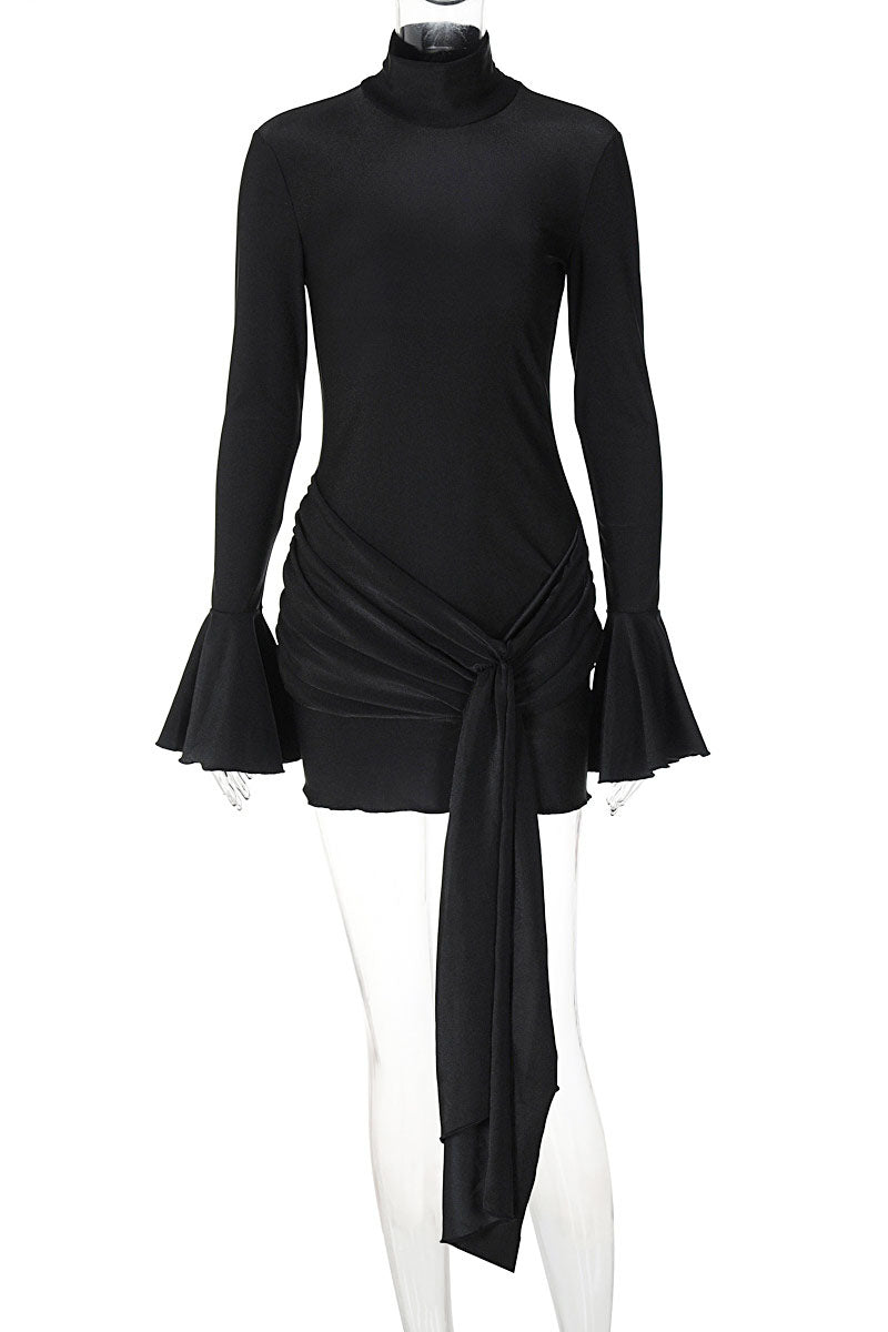 Clean-Lined Charm Solid Slim Dress