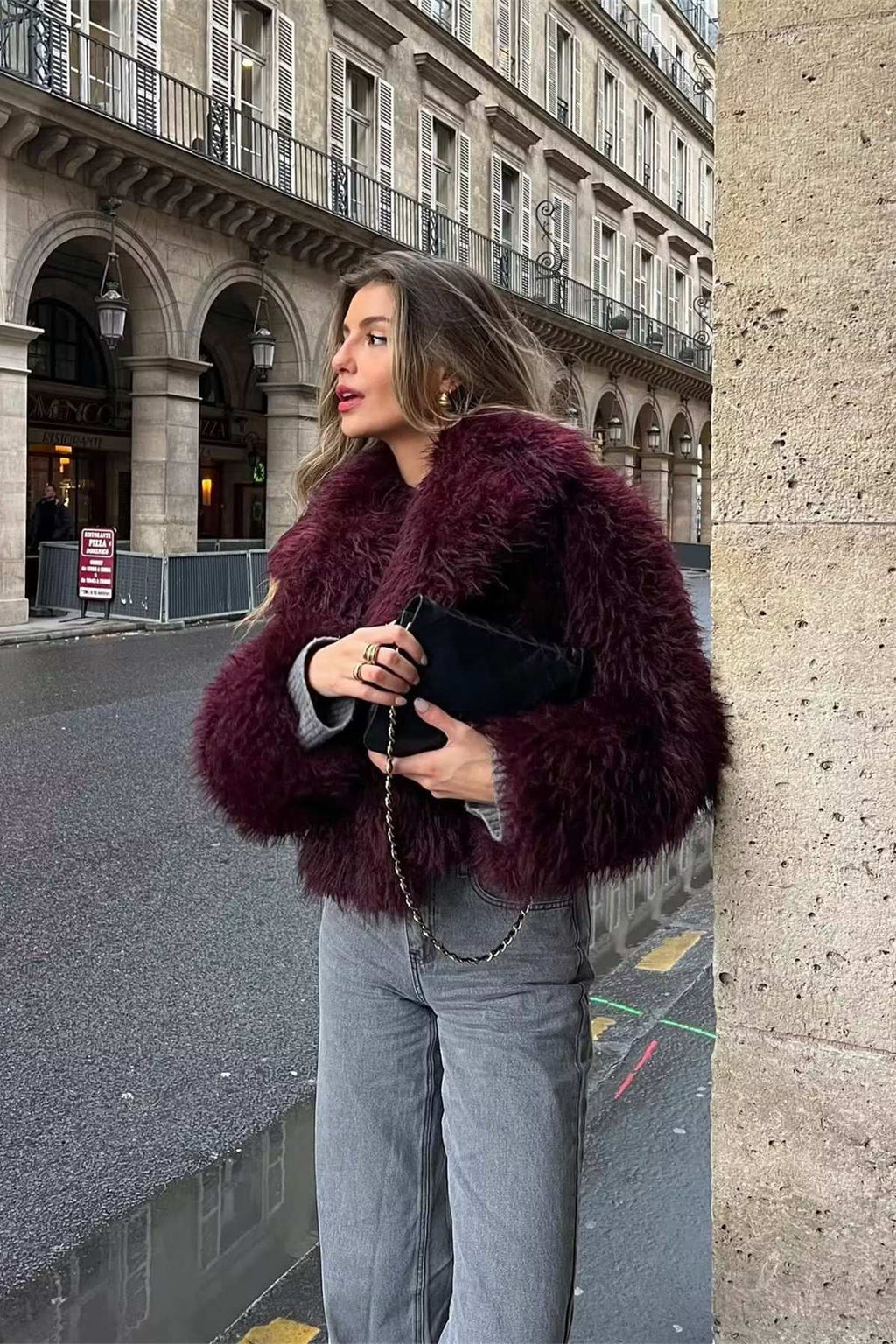 Modern Lapel Fur Jacket